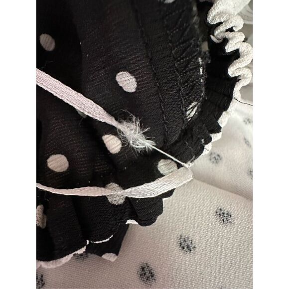 Zara Polka Dot Off the Shoulder Mini Dress Size XS - Picture 5 of 7